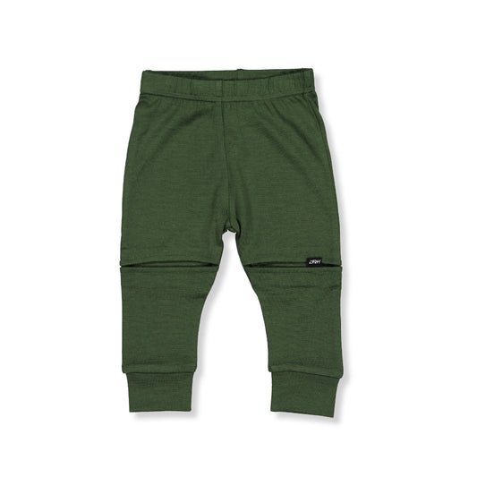 Merino Wool Kids Slasher Leggings - Balsam Green