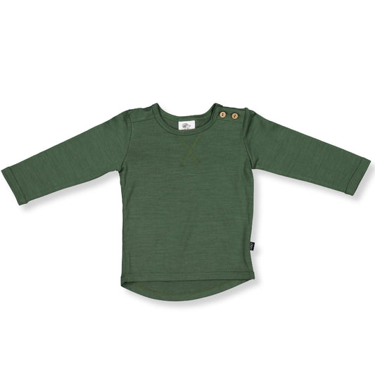 Merino Baby & Kids Long-sleeve Tee - Balsam Green