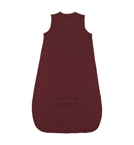 Little Flock of Horrors Merino Sleepsack I Mulberry with Leopard Detail