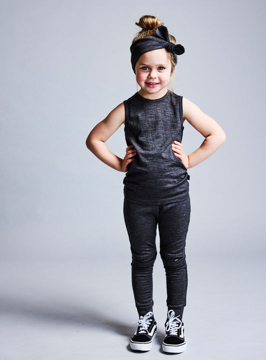 Merino Kids Vest - Slate Grey