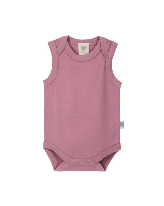 Merino Baby Vest Bodysuit - Sage