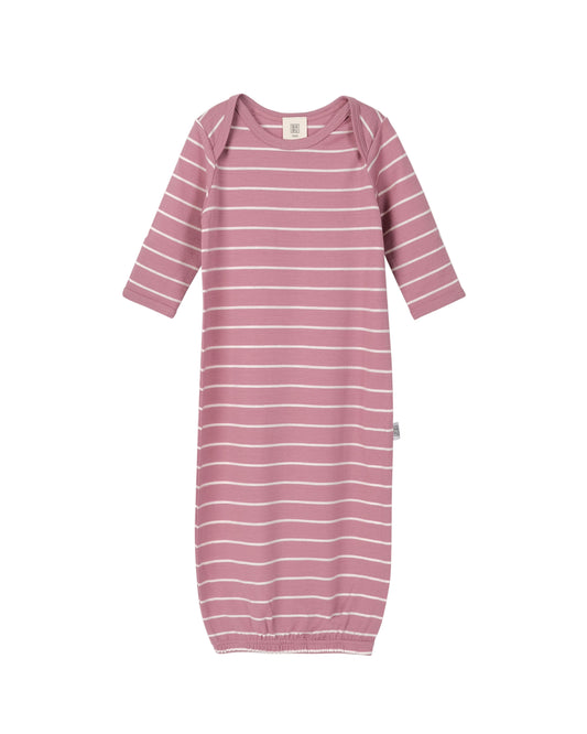 Babu Merino Baby Bundler - Lavender Grey Stripe