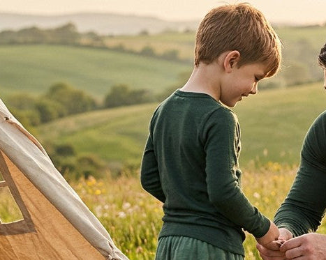 Merino Kids Long-sleeve Tee - Balsam Green