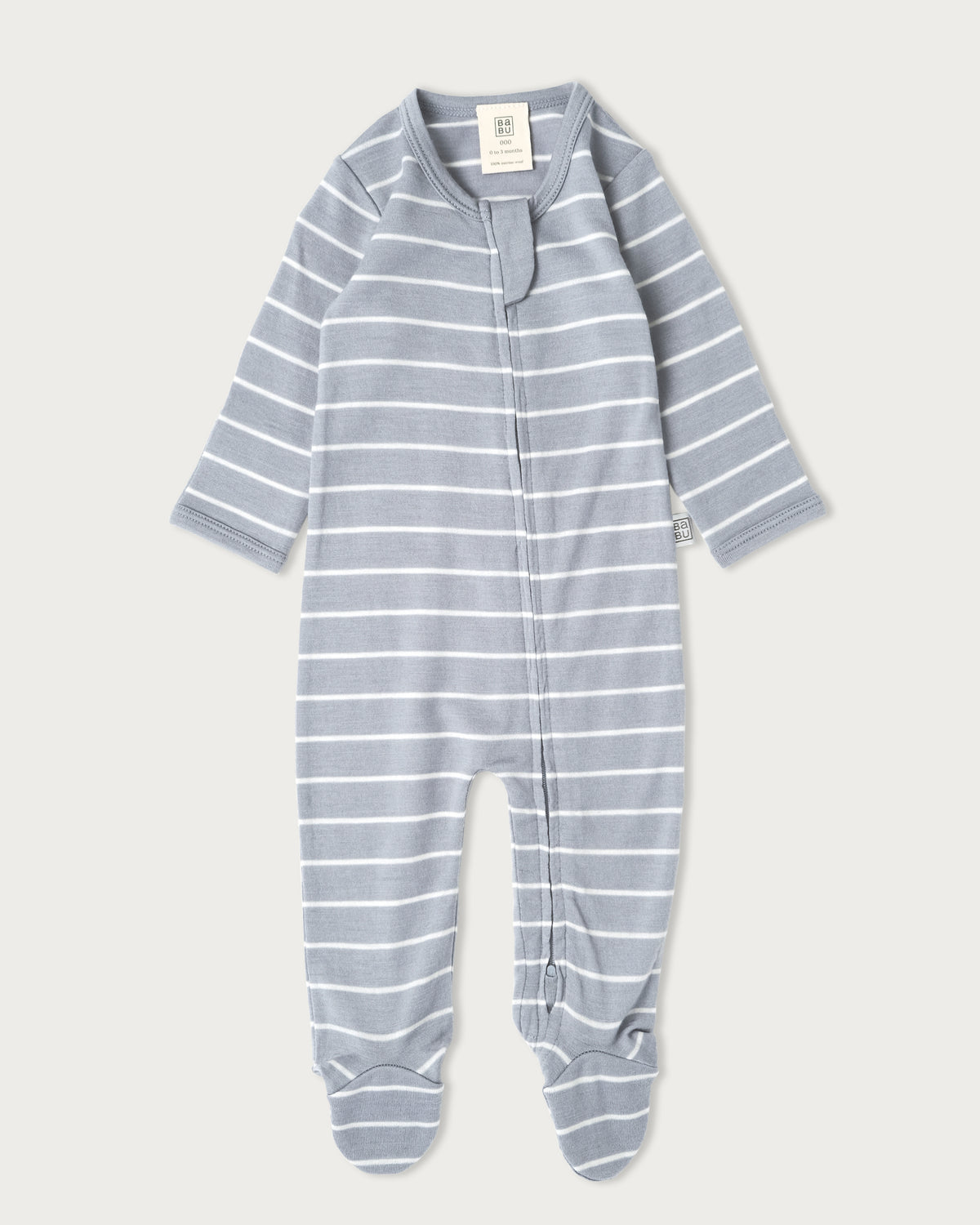 Merino Wool Baby Onesie - Striped