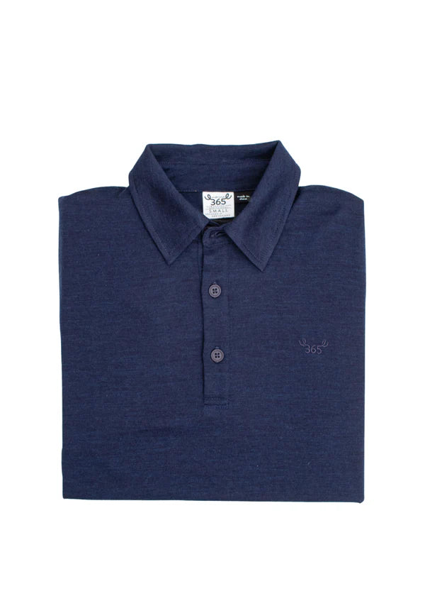 Merino 365 Mens Polo Shirt I Midnight Blue