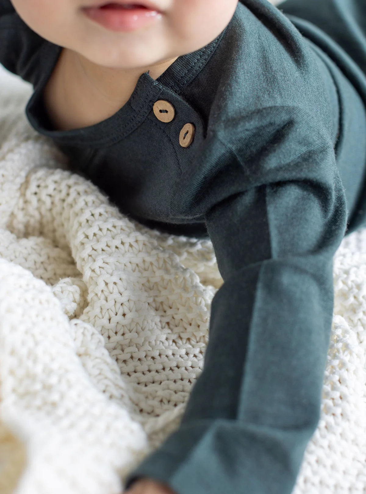 Merino Baby Long-sleeve Bodysuit - Pink with Tiger Print