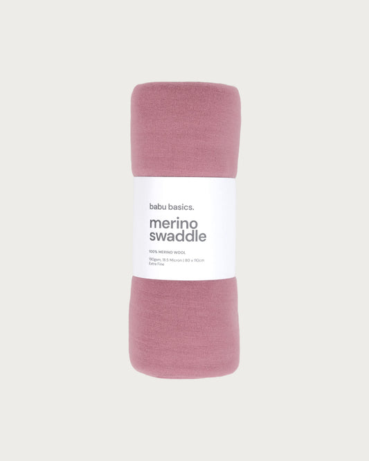 Babu Merino Swaddle Wrap Blanket - Blossom