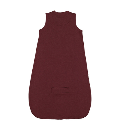 Little Flock of Horrors Merino Sleepsack I Mulberry with Leopard Detail