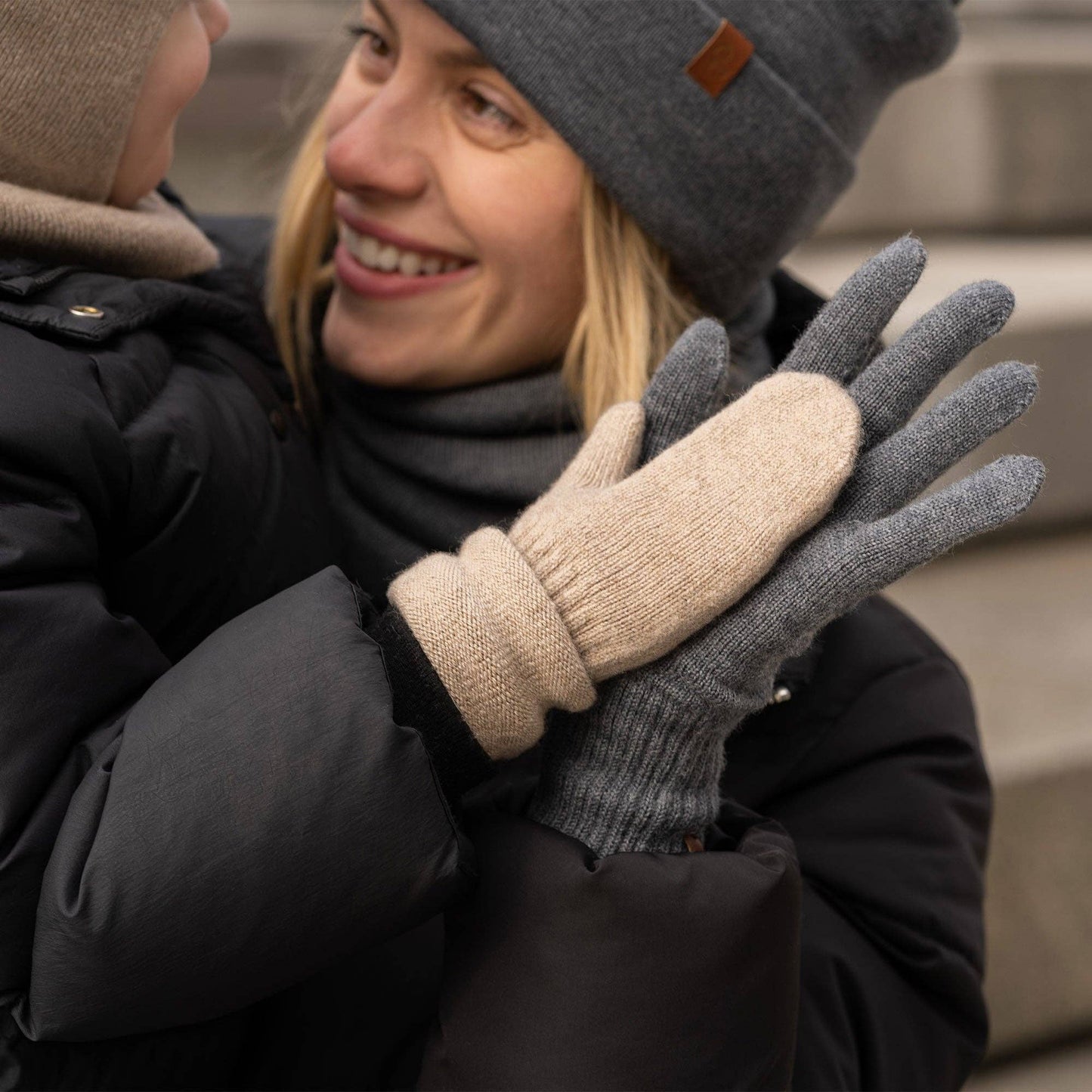 Kids' Mittens Knitted Merino & Cashmere