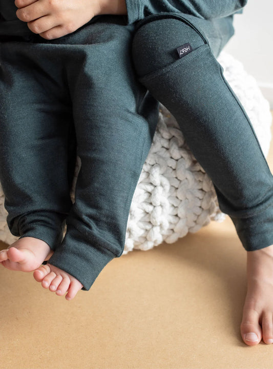 Merino Wool Kids Slasher Leggings - Balsam Green