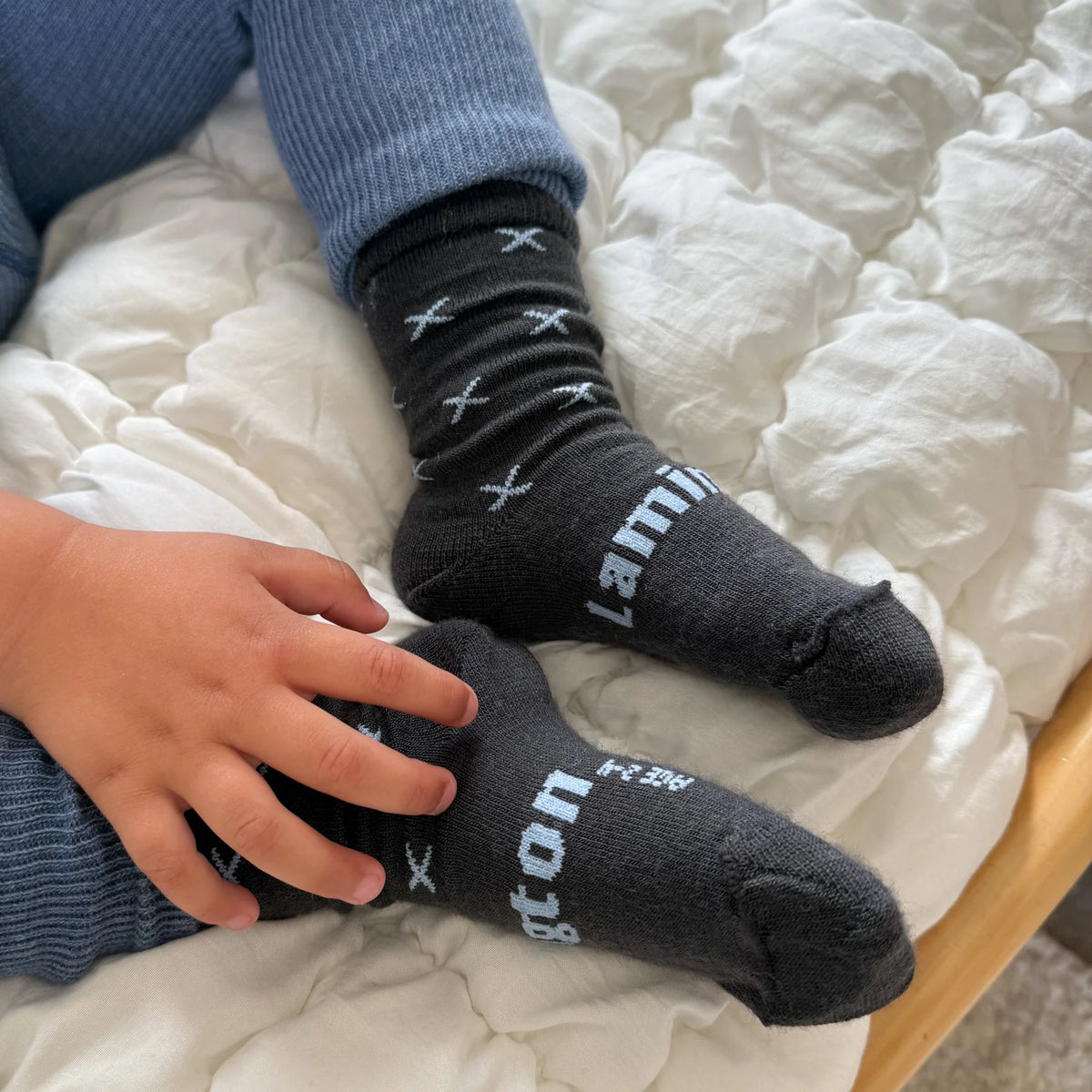 Merino Wool Baby Socks - Crosses