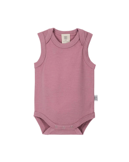 Merino Baby Vest Bodysuit - Sage