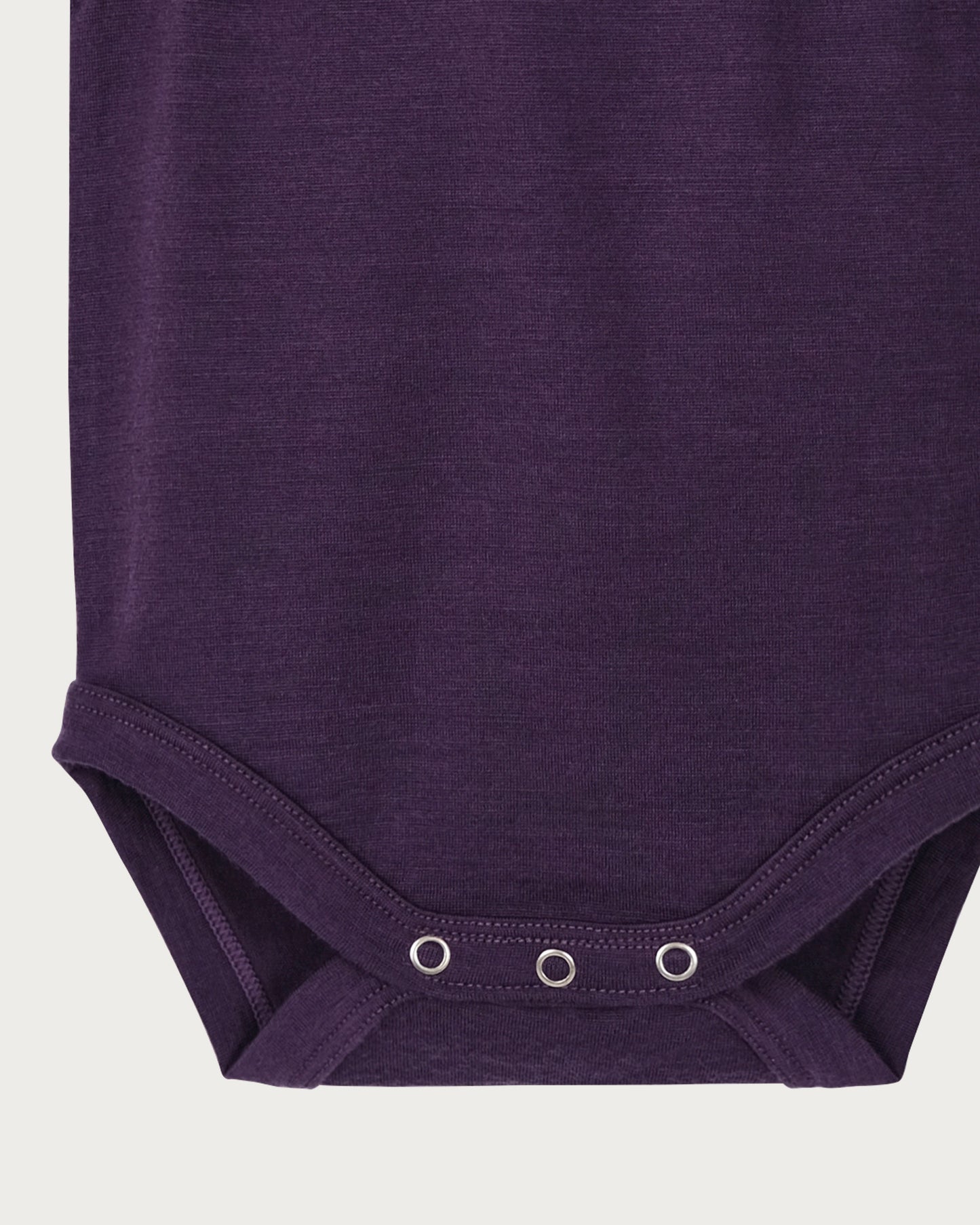 Babu Merino Baby Vest Bodysuit I Plum