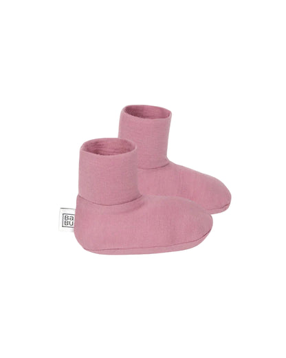 Merino Wool Baby Booties - Denim