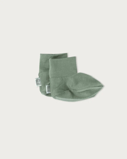 Merino Wool Baby Booties - Plum
