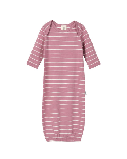 Babu Merino Baby Bundler - Lavender Grey Stripe