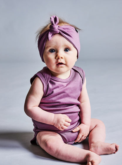 Little Flock of Horrors Merino Baby Headband I Mauve