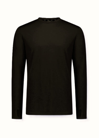 Men's Merino Long-sleve Base Layer - Black