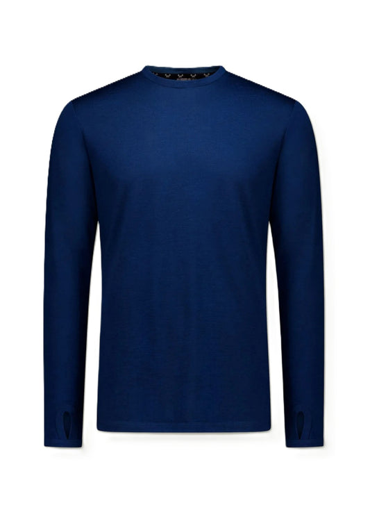 Merino 365 Mens Long-sleeve Tee I Gibraltar Blue