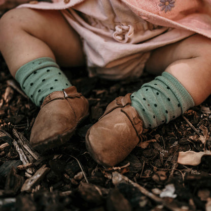 Merino Wool Baby Socks - Spots