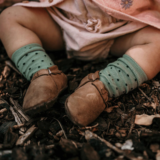 Merino Wool Baby Socks - Spots