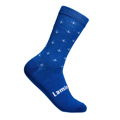 Men's Merino Socks - Brown with Dark Crosses