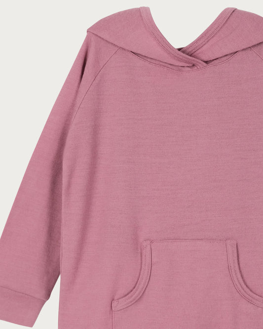 Merino Wool Kids Hoodie - Blossom