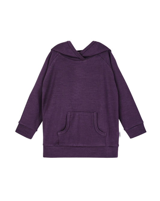 Babu Merino Kids Hoodie I Plum
