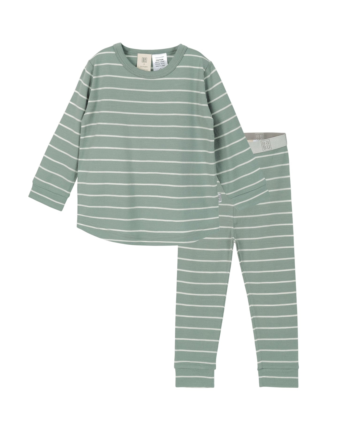 Babu Merino PJ Set I Plum Stripe