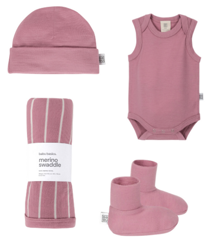 100% Merino Wool Baby Little Lamb Starter Set - Blossom