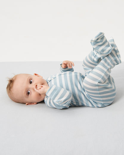 Merino Baby Onesie - Plum Stripe