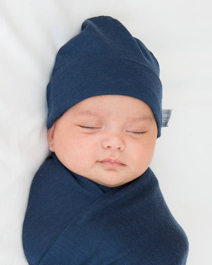 Merino Wool Baby Beanie - Blossom