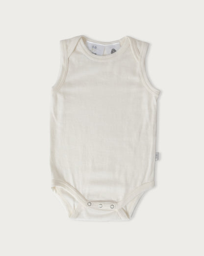 Merino Baby Vest Bodysuit - Sage