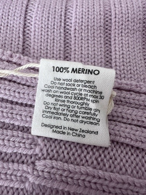 100% Merino Wool Ribbed Blanket