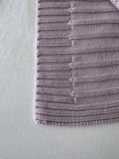 100% Merino Wool Ribbed Blanket
