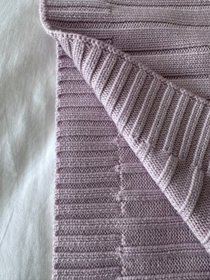 100% Merino Wool Ribbed Blanket