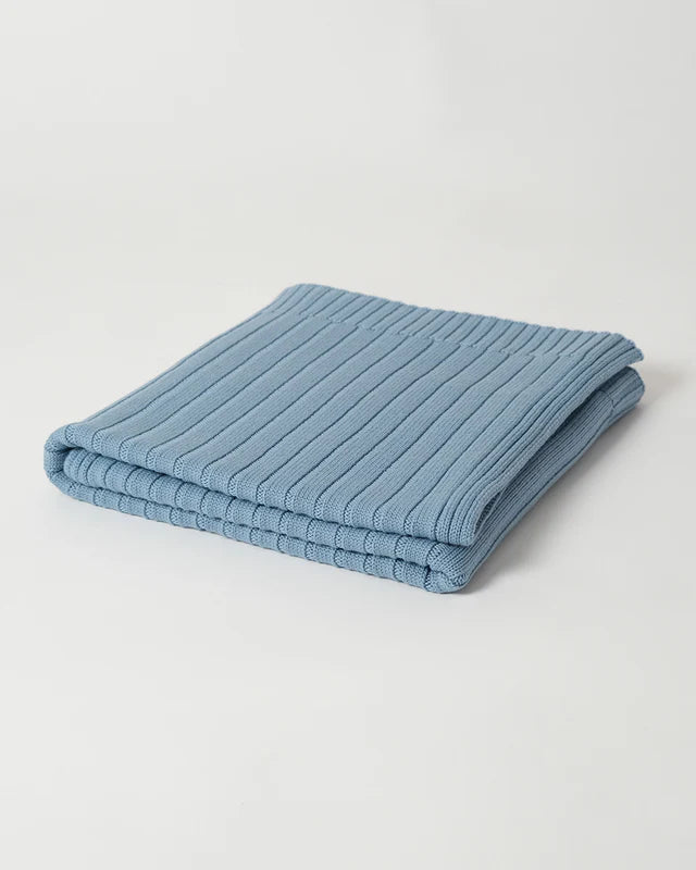 100% Merino Wool Ribbed Blanket