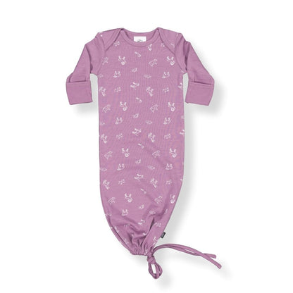 Merino Baby Bundler - Mauve with Animal Print