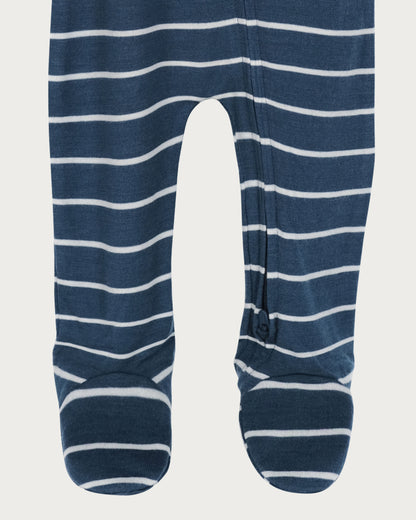 Merino Baby Onesie - Plum Stripe