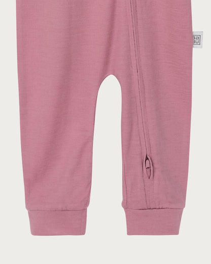 Baby Merino Footless Onesie - Blossom