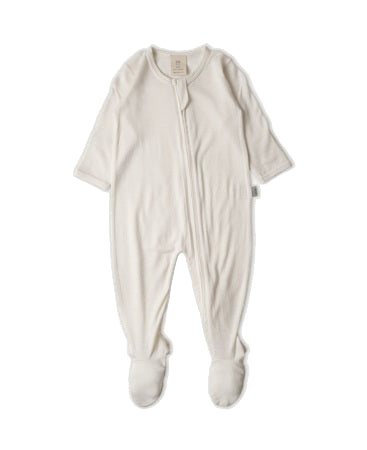 Babu Merino Baby Onesie I Cream