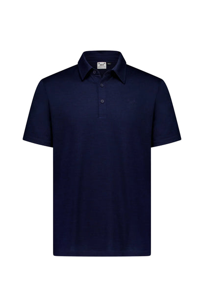 Men's Merino Polo Shirt - Midnight Blue