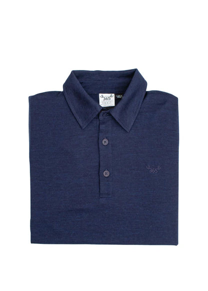 Men's Merino Polo Shirt - Midnight Blue