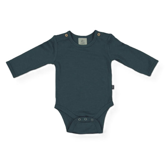 Merino Baby Long-Sleeve Bodysuit - Balsam Green