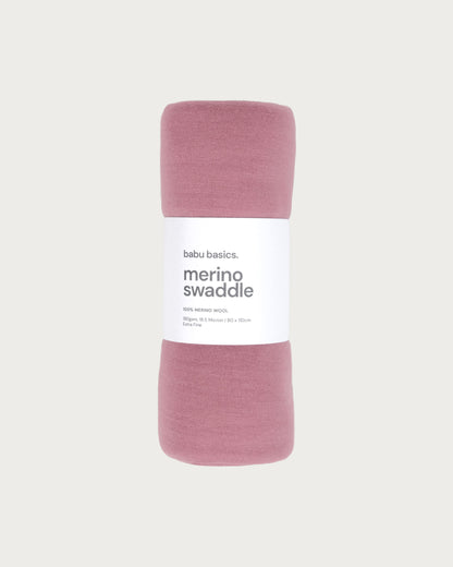 Babu Merino Swaddle Wrap Blanket - Blossom