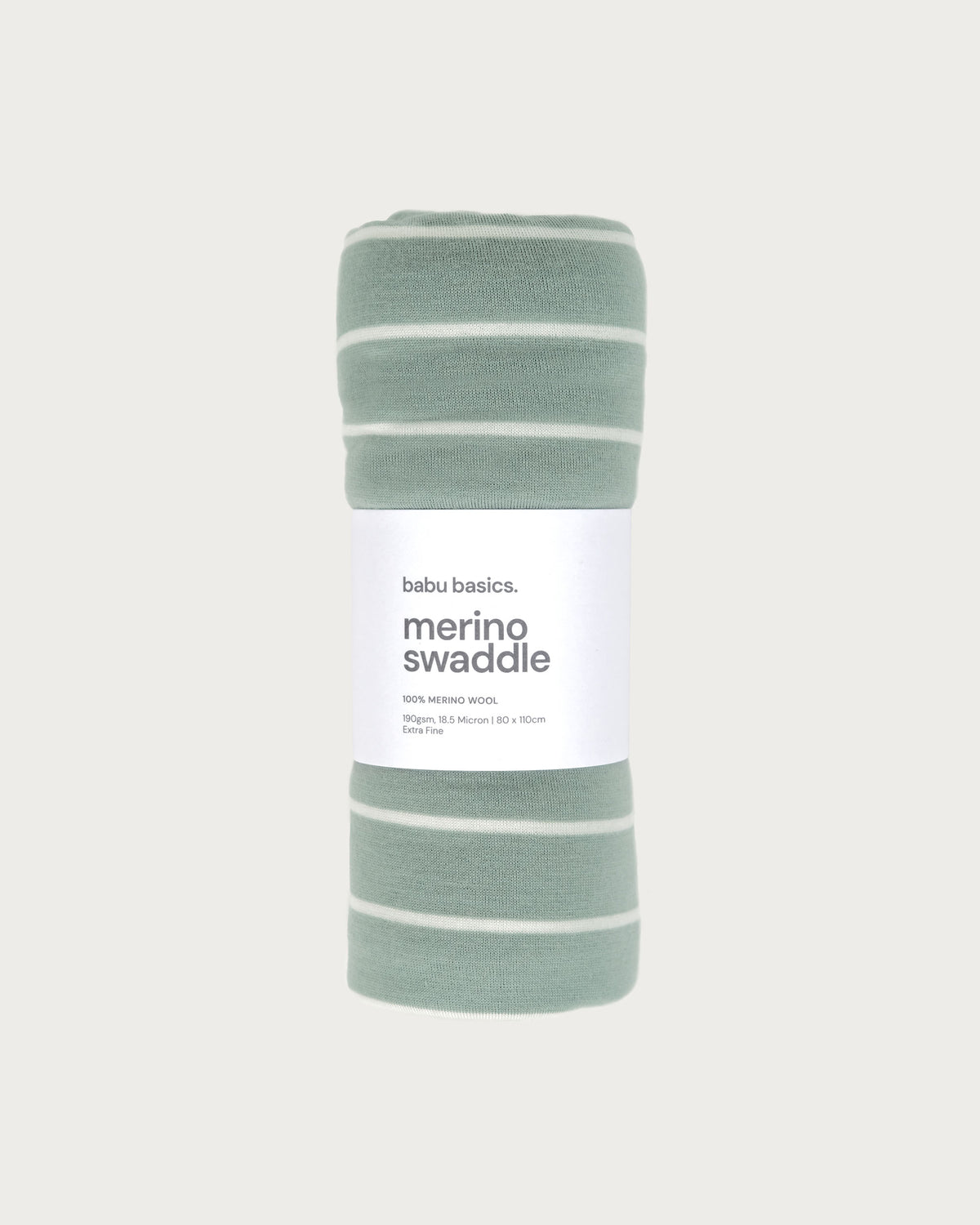 100% Merino Wool Baby Swaddle Wrap Blanket - Striped
