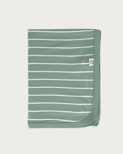 100% Merino Wool Baby Swaddle Wrap Blanket - Striped