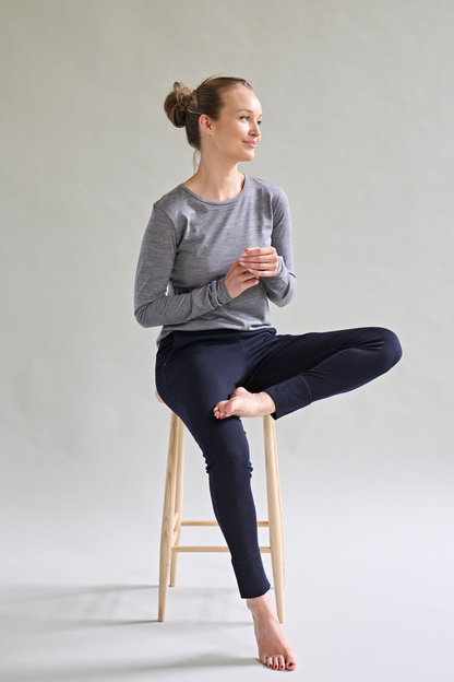 Women's Merino Wool Heavyweight Trouser Legging - Black