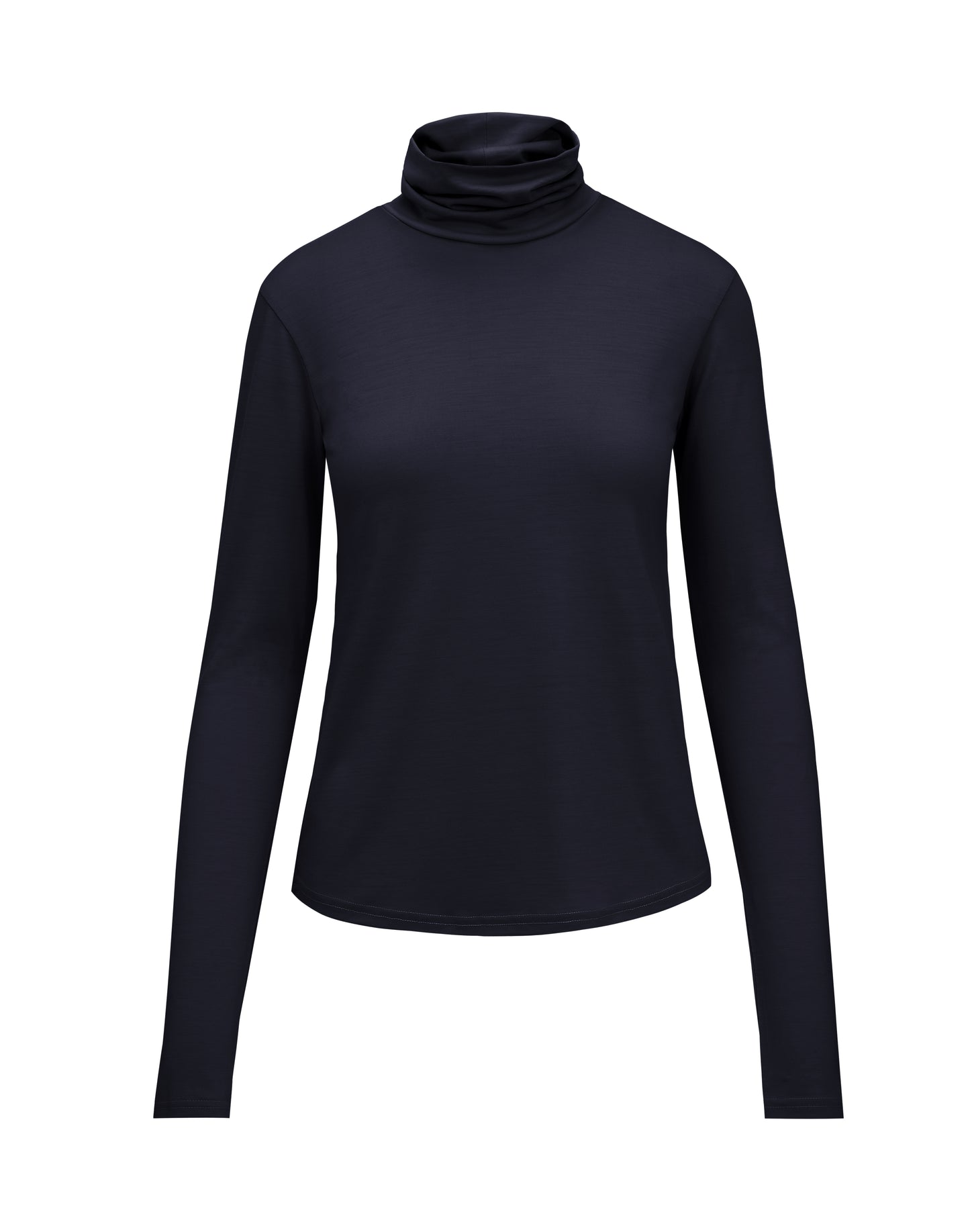 Smalls Merino Womens Roll-Neck Long-Sleeve Top I Black
