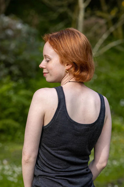 Merino Womens Thermal Vest - Slate Grey